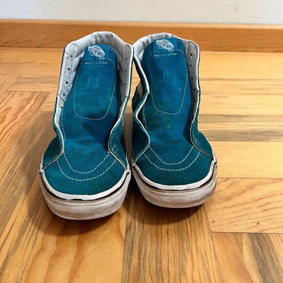 VANS Old Skool Skateboard High Top Blue‎ White, Mens Size 7.5 Women 9 - Picture 8 of 8